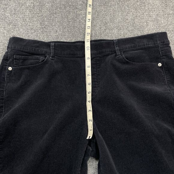 J Jill Corduroy Pants Womens Size Large Black Stretch Slim Leg Pull On 5 Pocket - Picture 6 of 8